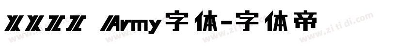 XXII Army字体字体转换